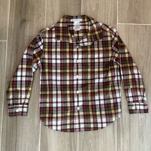 Janie and Jack Plaid Button Down Shirt